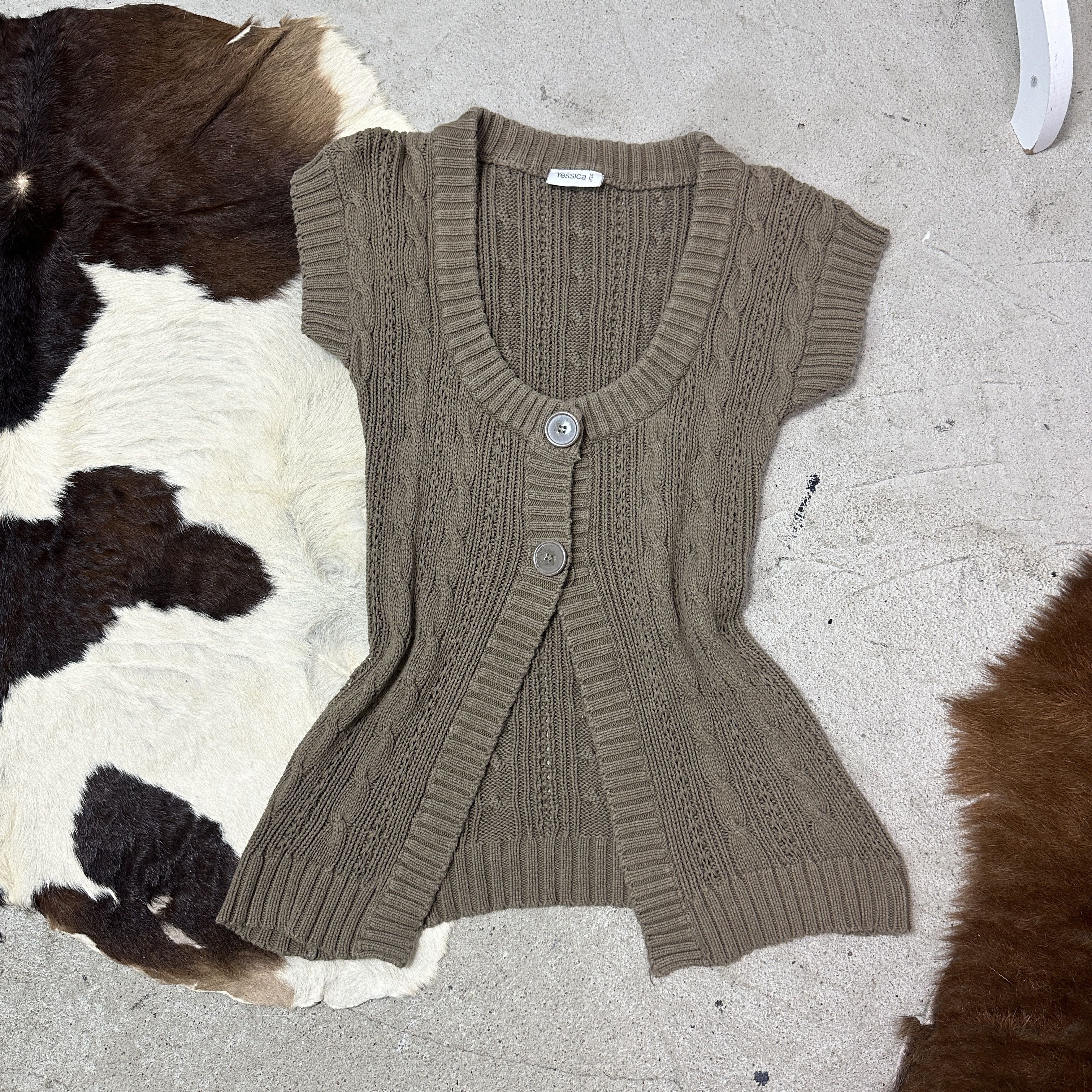 Vintage Vintage Big Buttons Button Up Sweater Cardigan Y2K Size M / US 6-8 / IT 42-44 - 2 Thumbnail