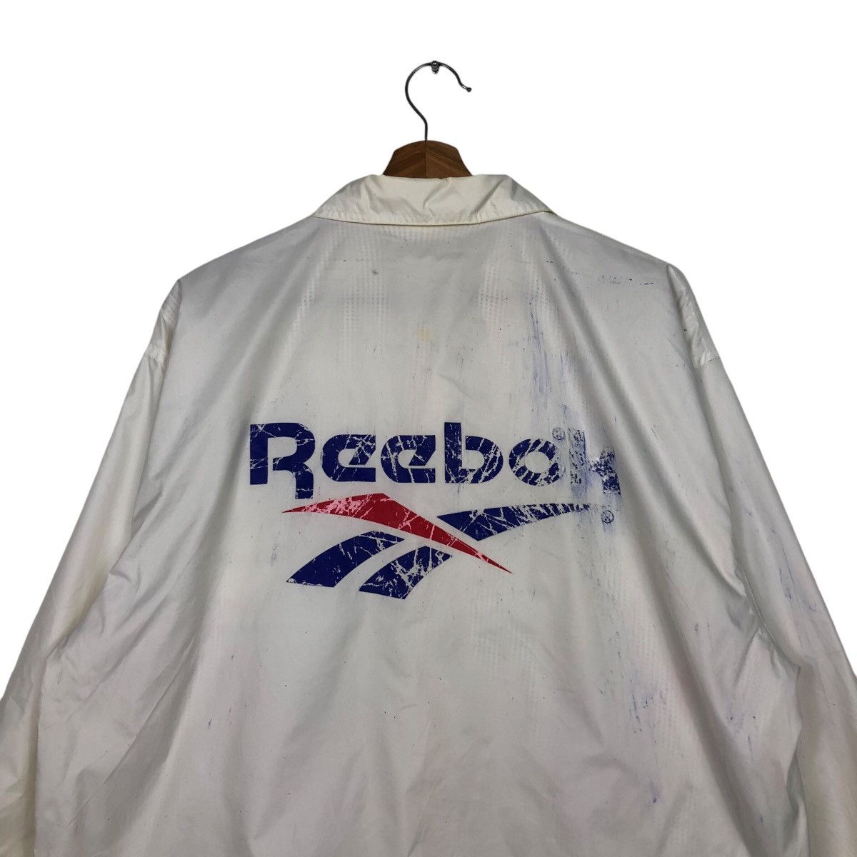 Japanese Brand × Vintage 📌Vintage Bomber Jacket Reebok Big Logo Spell Out Size US L / EU 52-54 / 3 - 10 Thumbnail