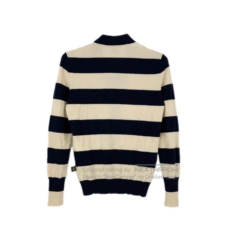 Louis Vuitton Louis Vuitton Beige Blue Wide Stripe Cashmere Gold Button Size US S / EU 44-46 / 1 - 2 Thumbnail