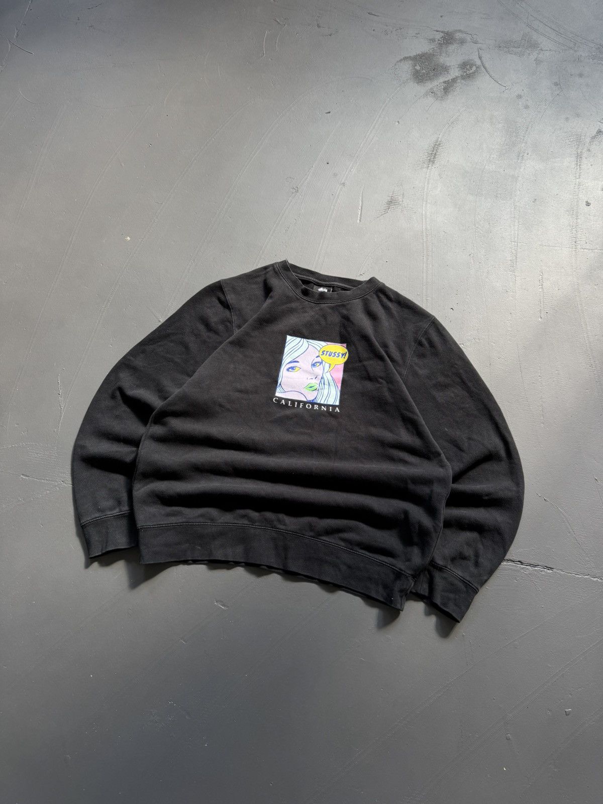 Stussy STUSSY CENTER LOGO VINTAGE OVERSIZE SWEATSHIRT Size US M / EU 48-50 / 2 - 1 Thumbnail