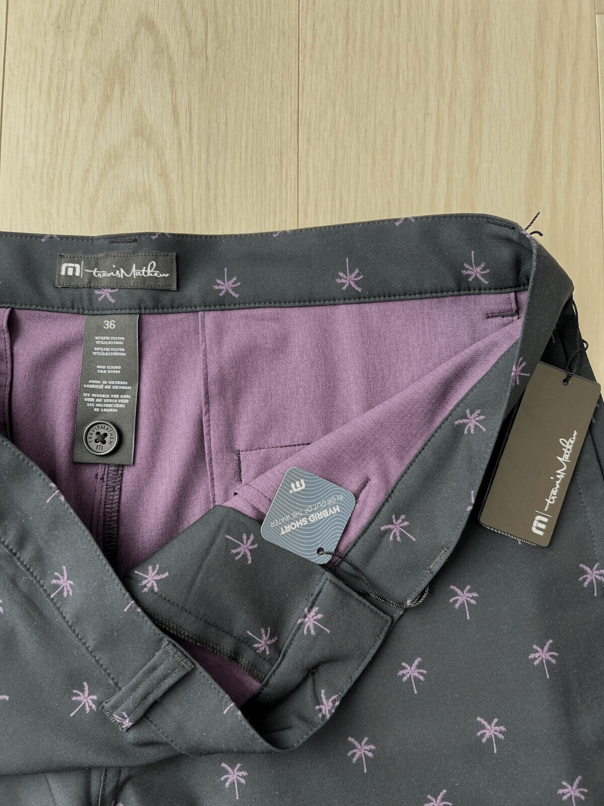 TravisMathew Travis Mathew Good Instincts Palm Print Hybrid Shorts ( 36 ) Size US 36 / EU 52 - 5 Thumbnail
