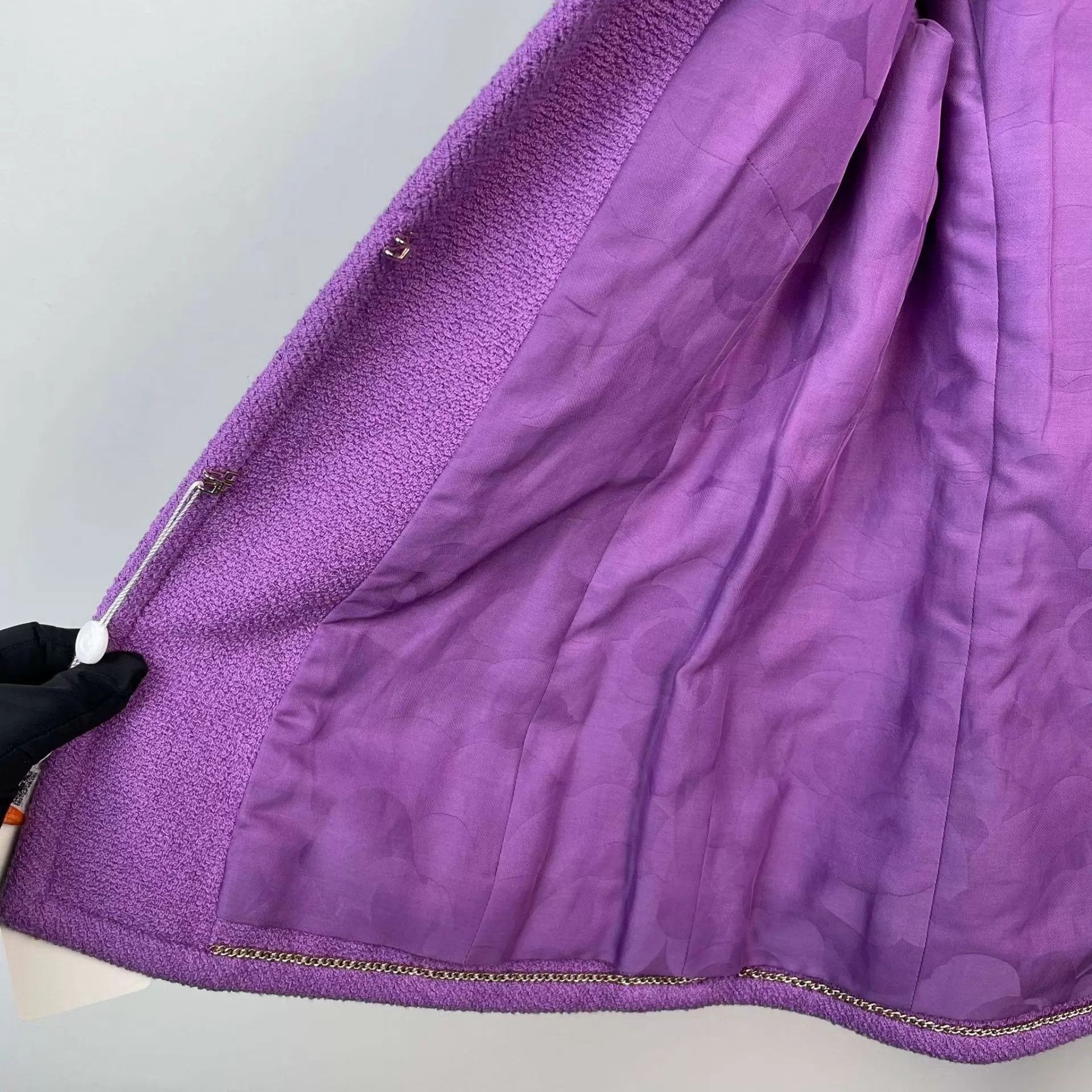 Chanel Chanel tweed women's jacket Purple 36 95 New Size XS / US 0-2 / IT 36-38 - 9 Thumbnail