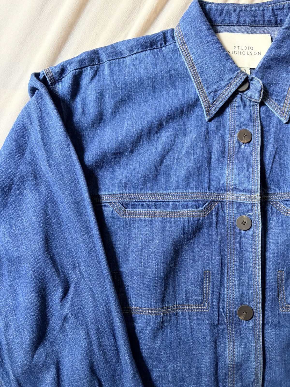 Studio Nicholson Studio Nicholson Denim Shirt Size S / US 4 / IT 40 - 2 Thumbnail