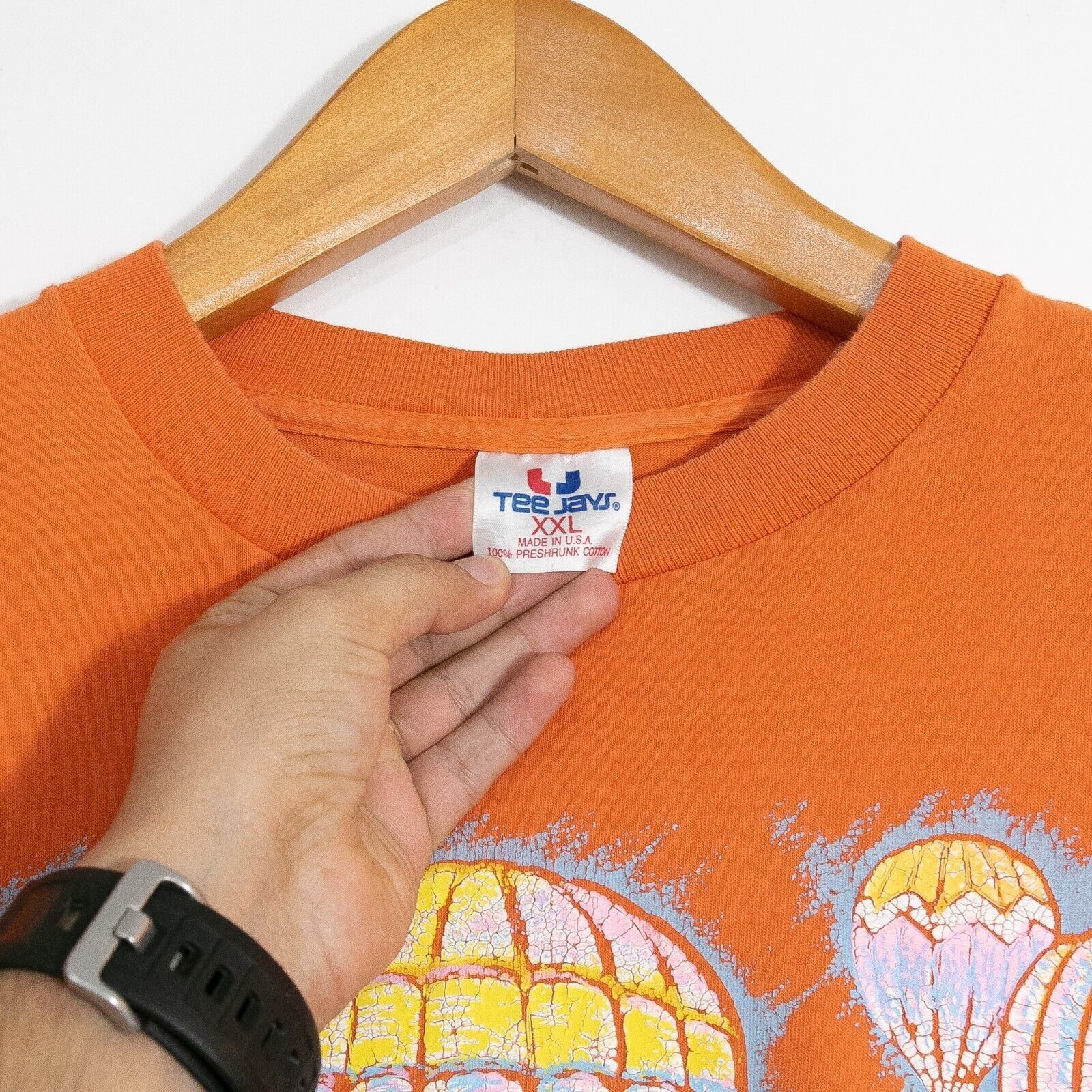 Vintage Vintage 90s Massachusetts T Shirt 2XL - Hot Air Balloon Size US XXL / EU 58 / 5 - 5 Thumbnail