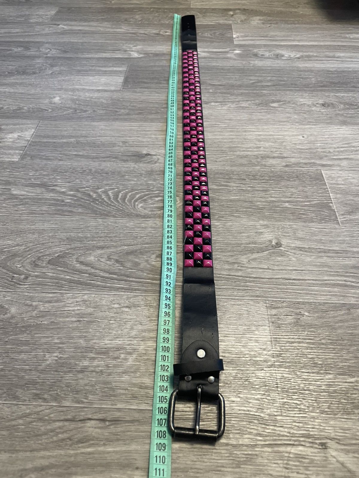 Other Vintage Pyramid Studded Belt Black/Pink Y2K Size ONE SIZE - 15 Thumbnail