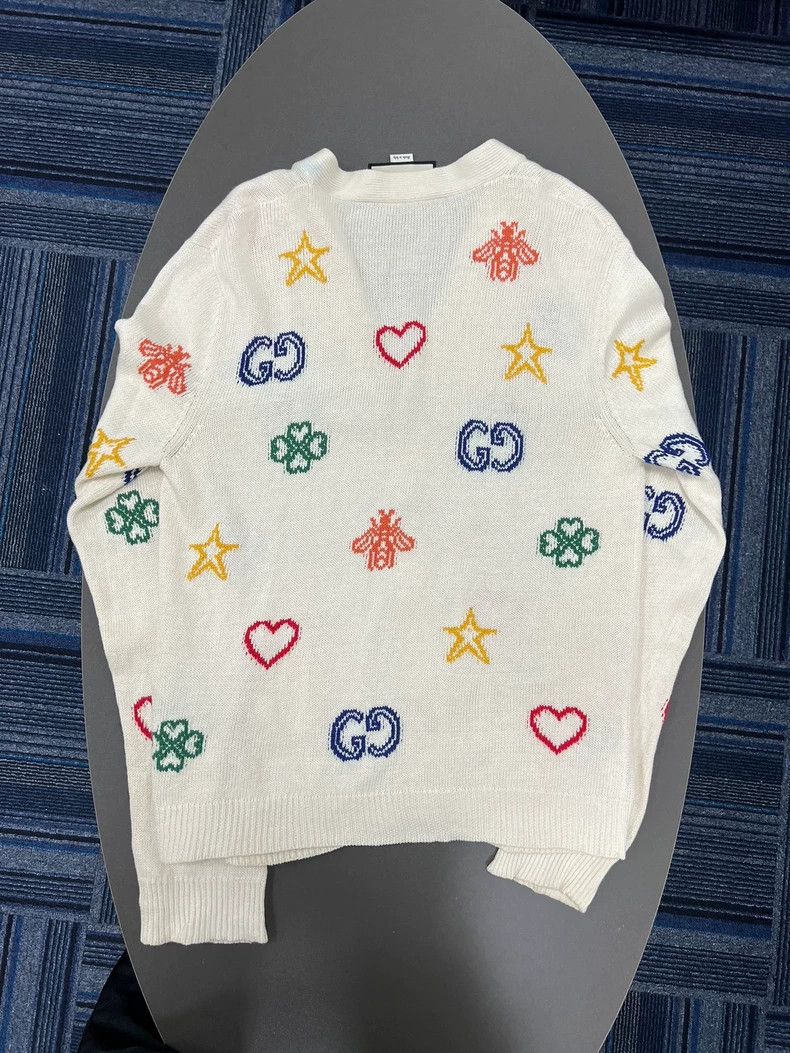 Gucci Gucci Patterned Logo Cardigan Jacket 2504-Nextarrow Size S / US 4 / IT 40 - 2 Thumbnail