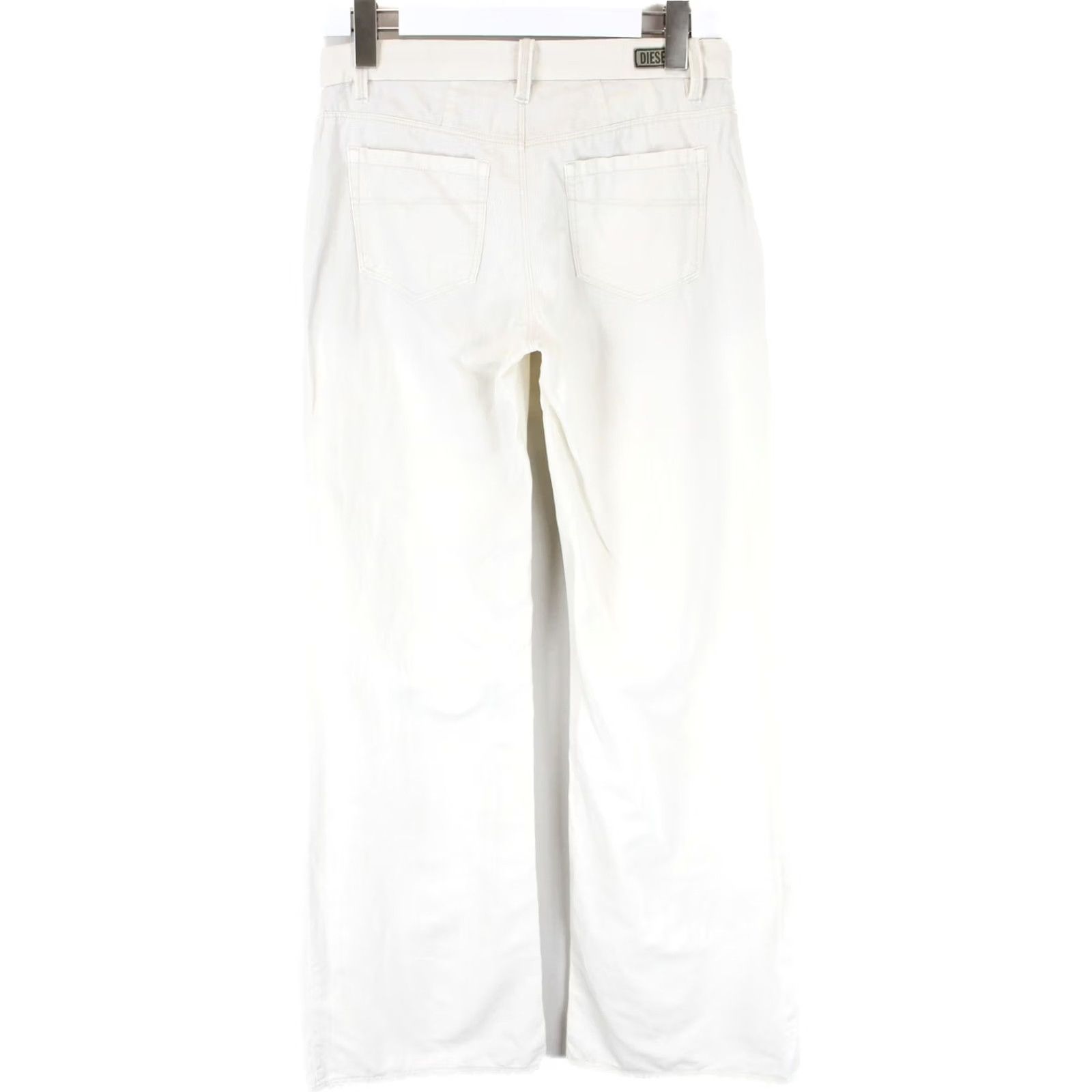 Diesel Diesel Flairlegg-a Regular-Flare 00DQZ Trousers Women's W26 Linen Blend Ivory Size 26" / US 2 / IT 38 - 2 Thumbnail