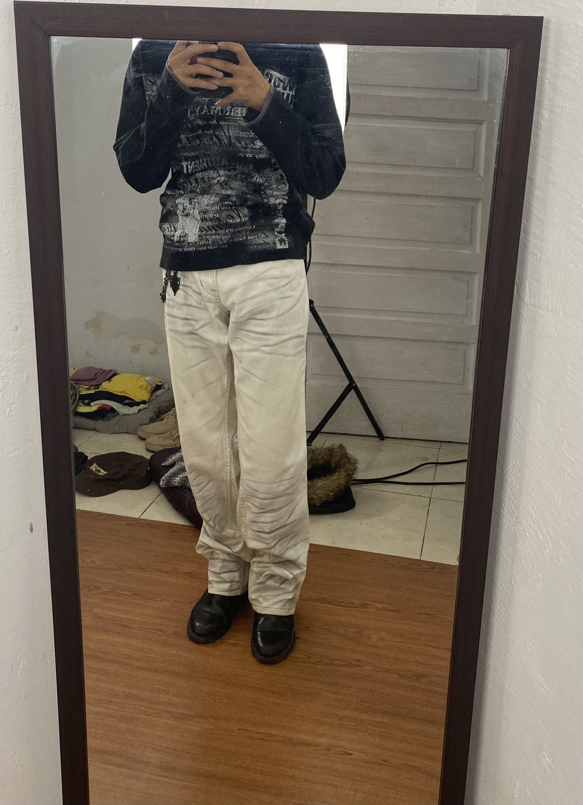 If Six Was Nine × Japanese Brand × semanticdesign Semantic design white mud max jeans Size US 34 / EU 50 - 2 Thumbnail