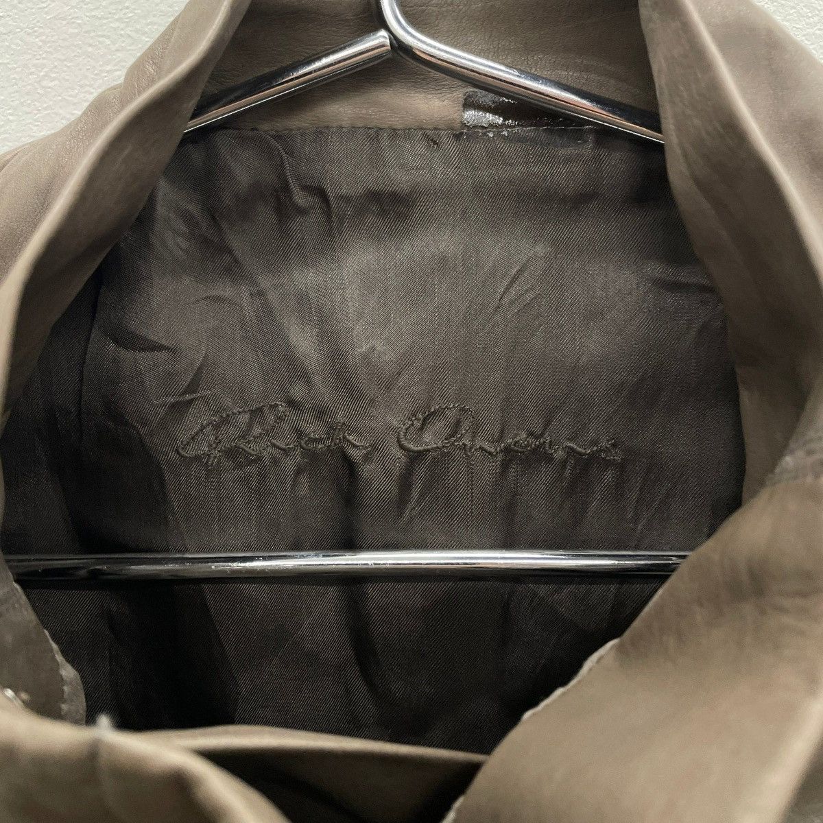 Rick Owens FW06 Rick Owens “DUSTOLATOR” Asymmetrical Biker Jacket Size XS / US 0-2 / IT 36-38 - 10 Thumbnail