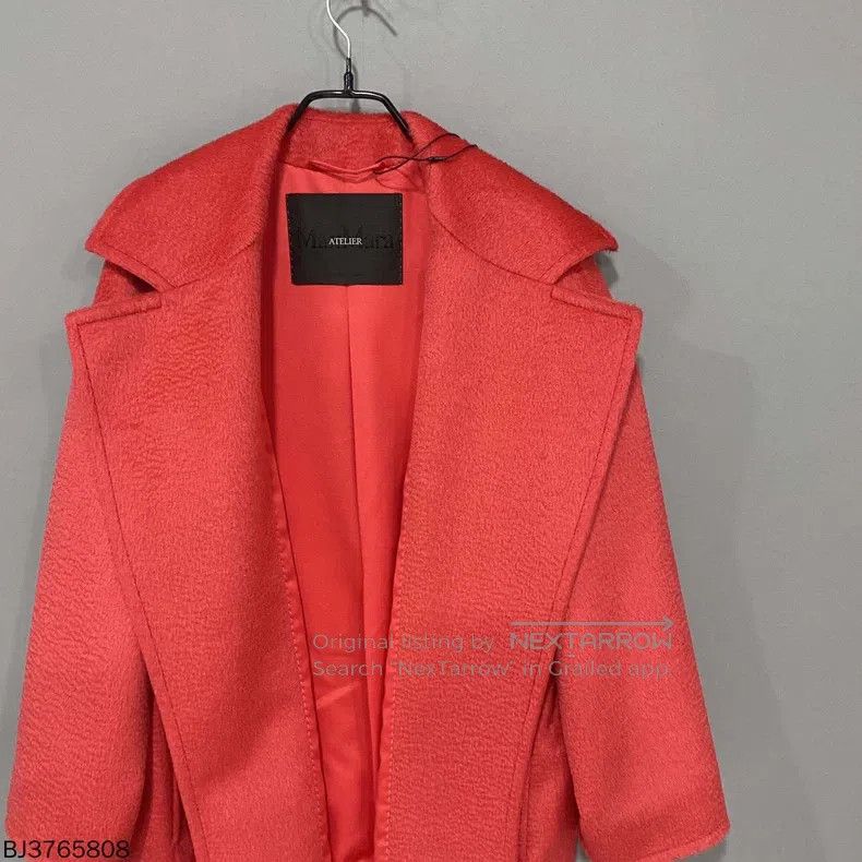 Max Mara Max Mara High-end Mandarin Collar Coat (Orange) Size XS / US 0-2 / IT 36-38 - 2 Thumbnail