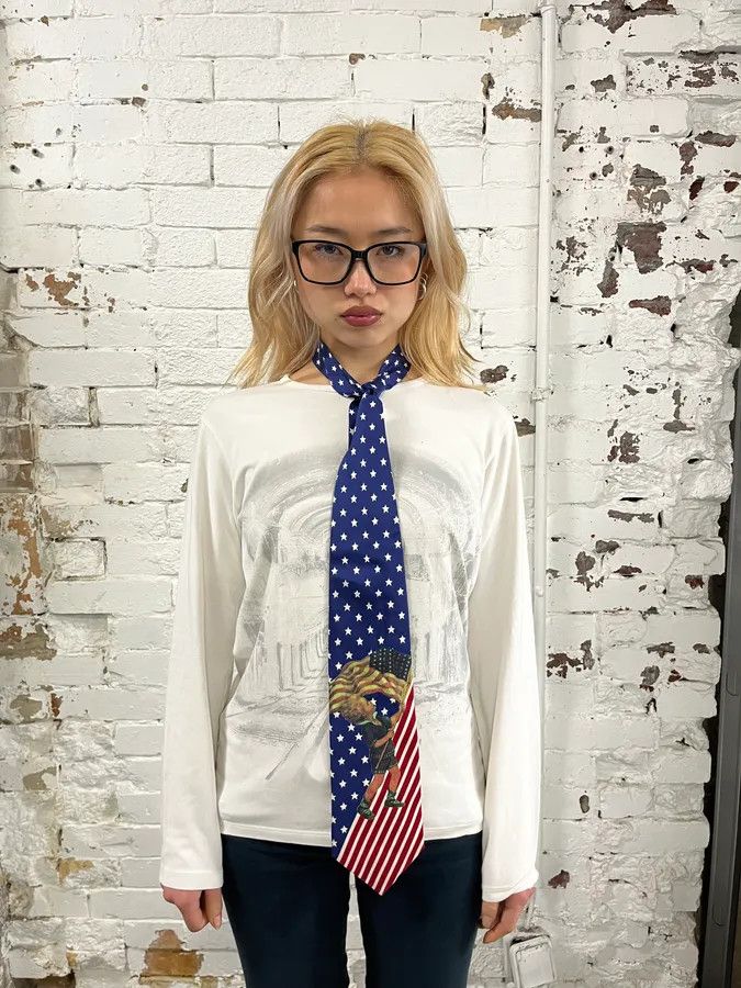 Dolce & Gabbana 2000s Dolce & Gabbana Free America Kid Tie Size ONE SIZE - 2 Thumbnail