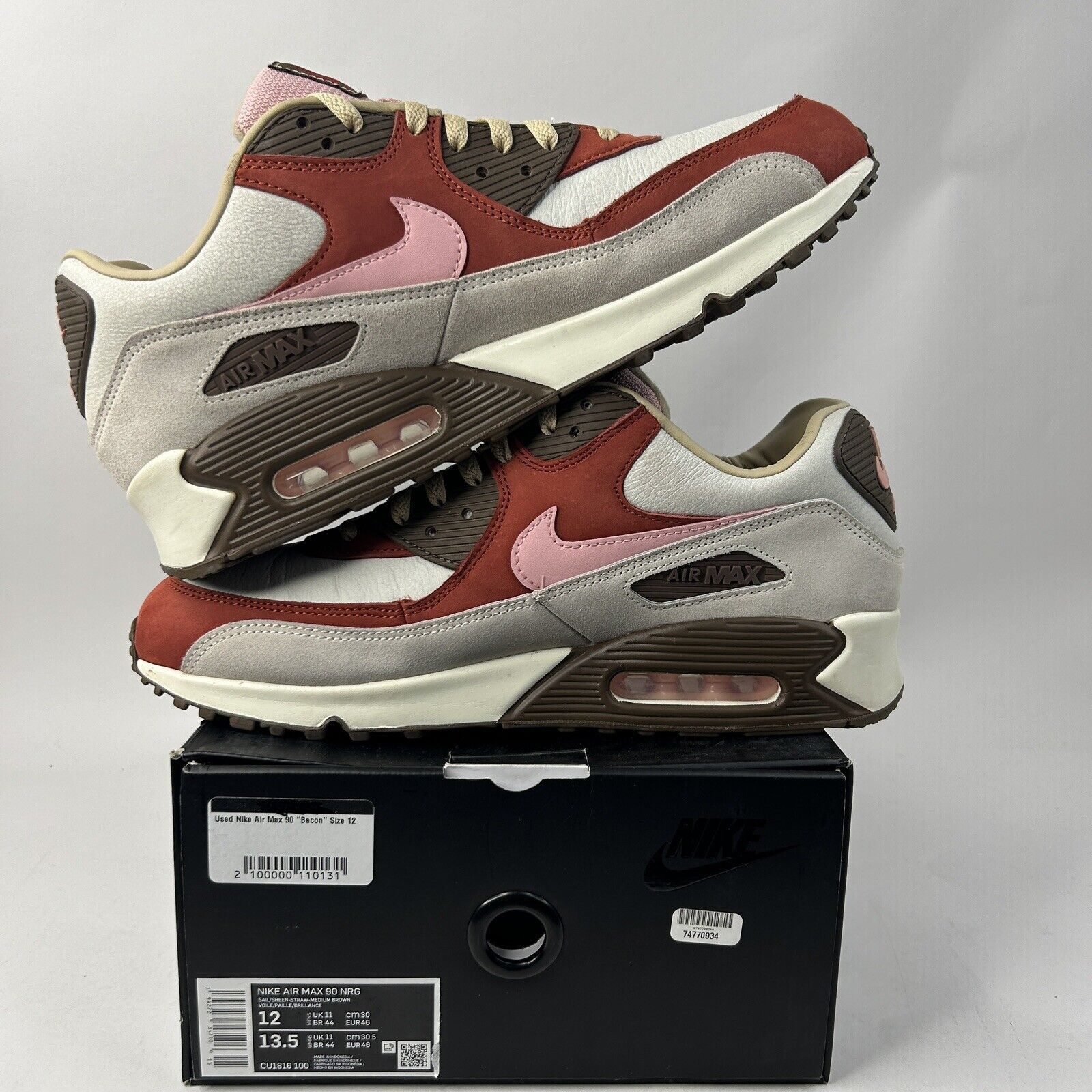 Nike Nike Air Max 90 NRG “Bacon” 2024 Size US 12 / EU 45 - 3 Thumbnail