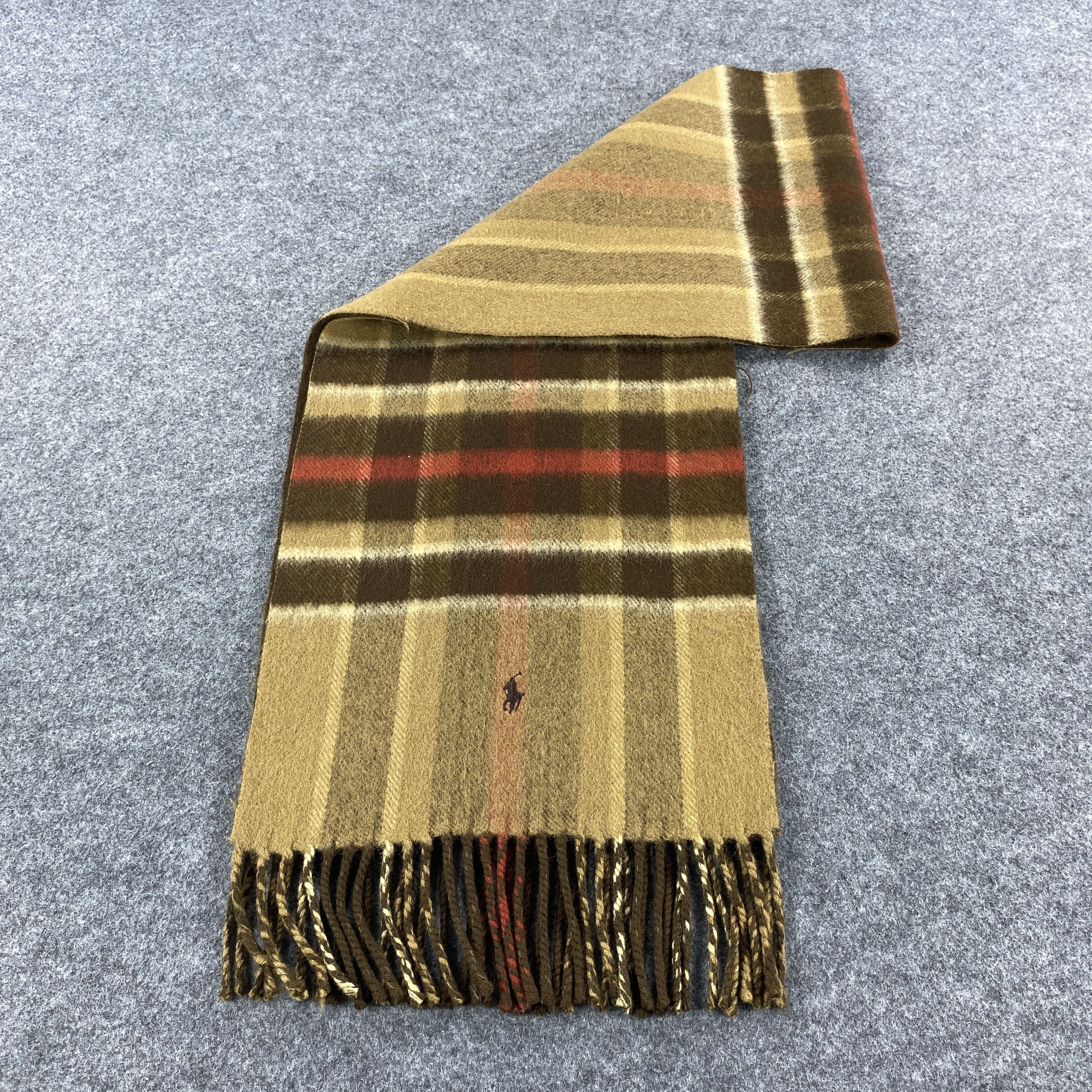 Polo Ralph Lauren × Vintage GF10615 Polo Ralph Lauren Scarf Neck Wear Muffler Nova Check Size ONE SIZE - 6 Thumbnail