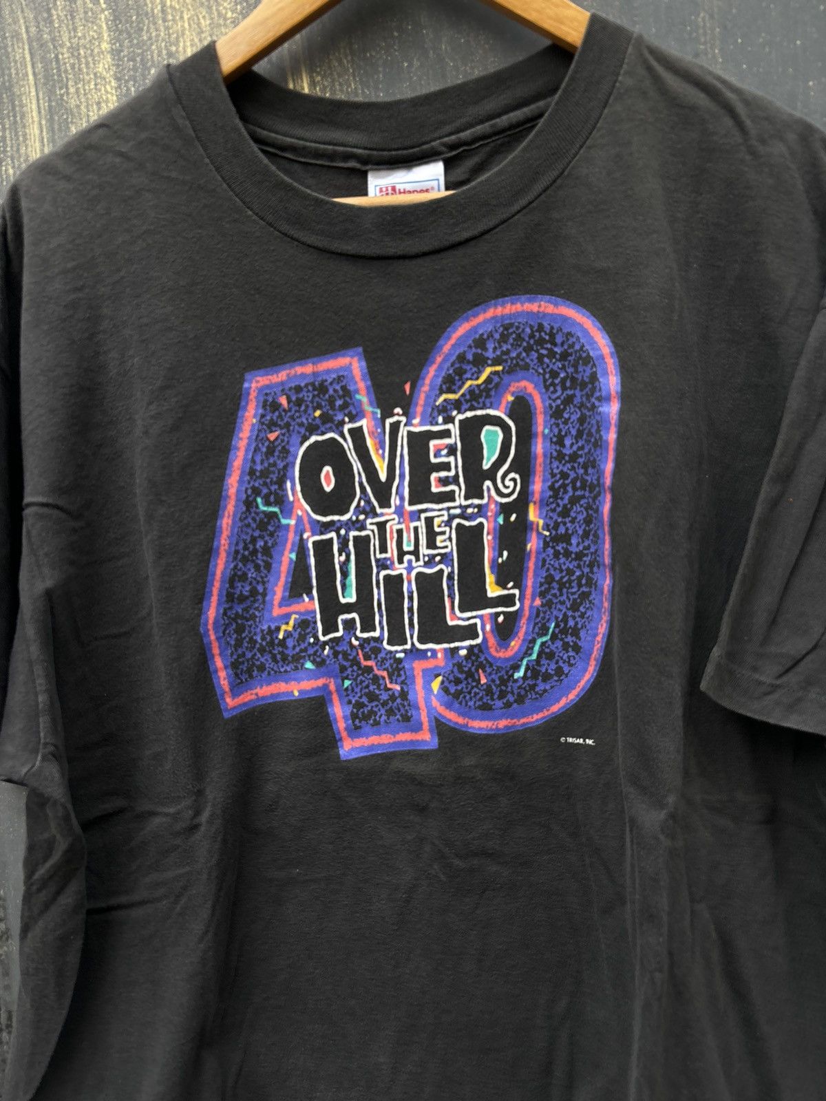 Vintage RARE! Vintage 90’s Hanes 40 Over The Hill Size US XL / EU 56 / 4 - 3 Thumbnail