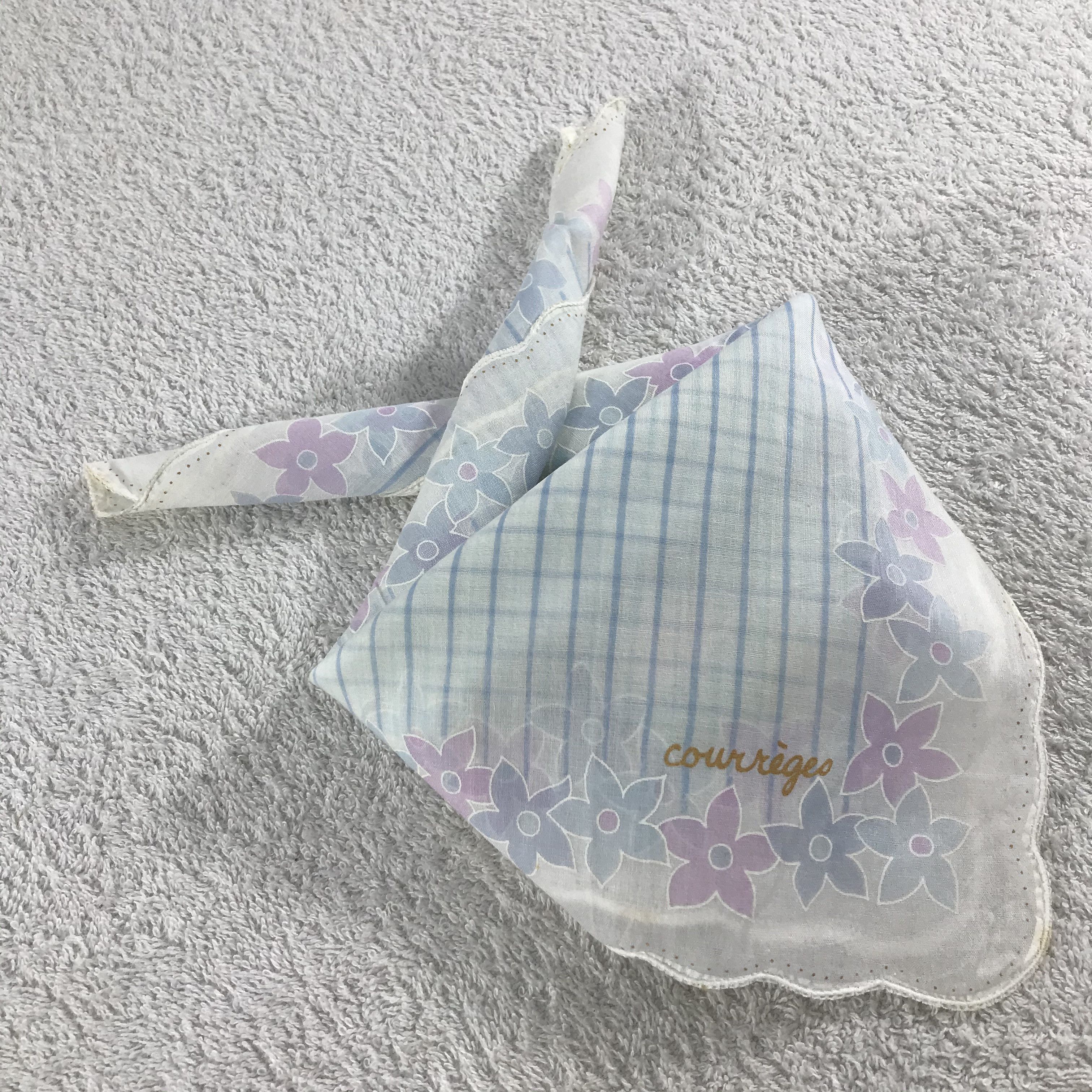 Courreges × Vintage Courreges Bandana / Handkerchief / Neckerchief - S327 Size ONE SIZE - 4 Thumbnail