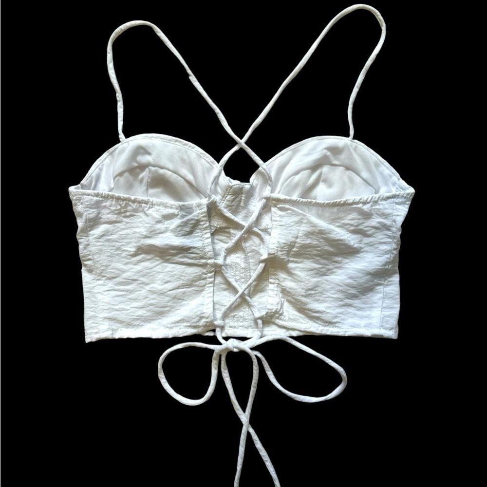 Divided Cute Sexy Trendy Divided White cami drawstring tie down core Size S / US 4 / IT 40 - 2 Thumbnail