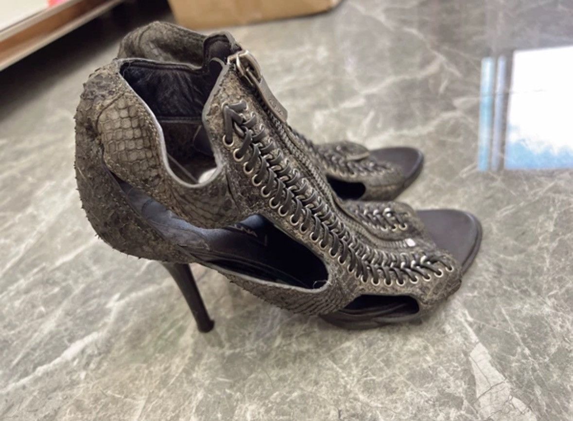 Other stella luna lace up python leather peep toe heels Size US 4 / IT 34 - 3 Thumbnail