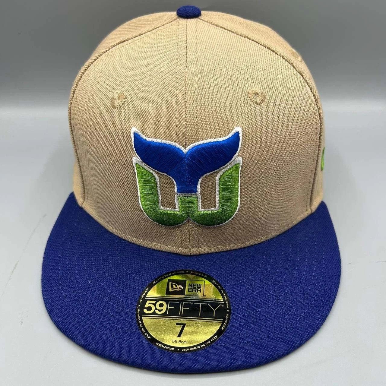 New Era Hartford Whalers Hat Men 7 Brown Blue NHL Fitted Cap New Size ONE SIZE - 2 Thumbnail