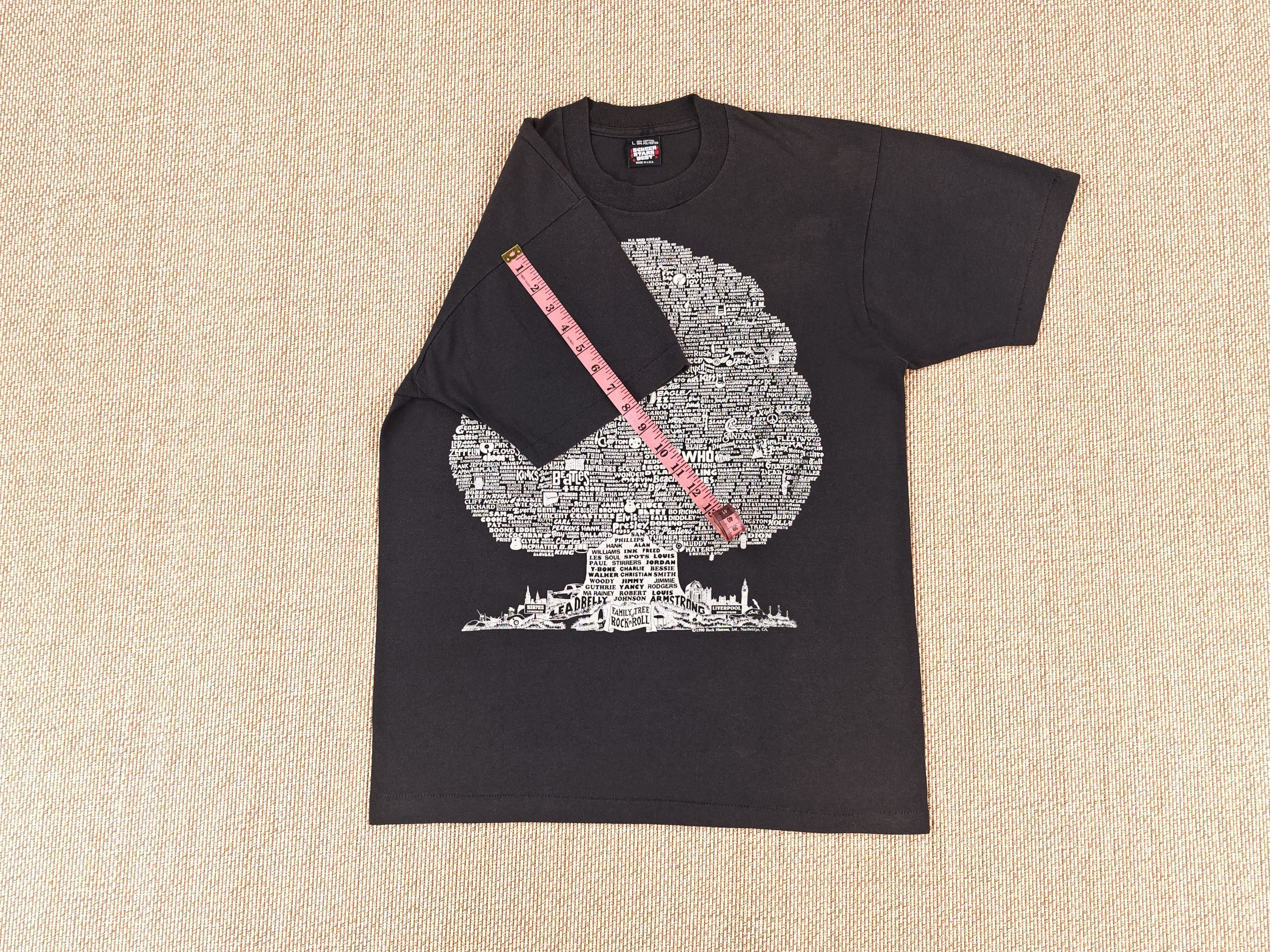 Vintage Vintage 1990s Family Tree Of Rock N Roll Tee Size US L / EU 52-54 / 3 - 5 Thumbnail