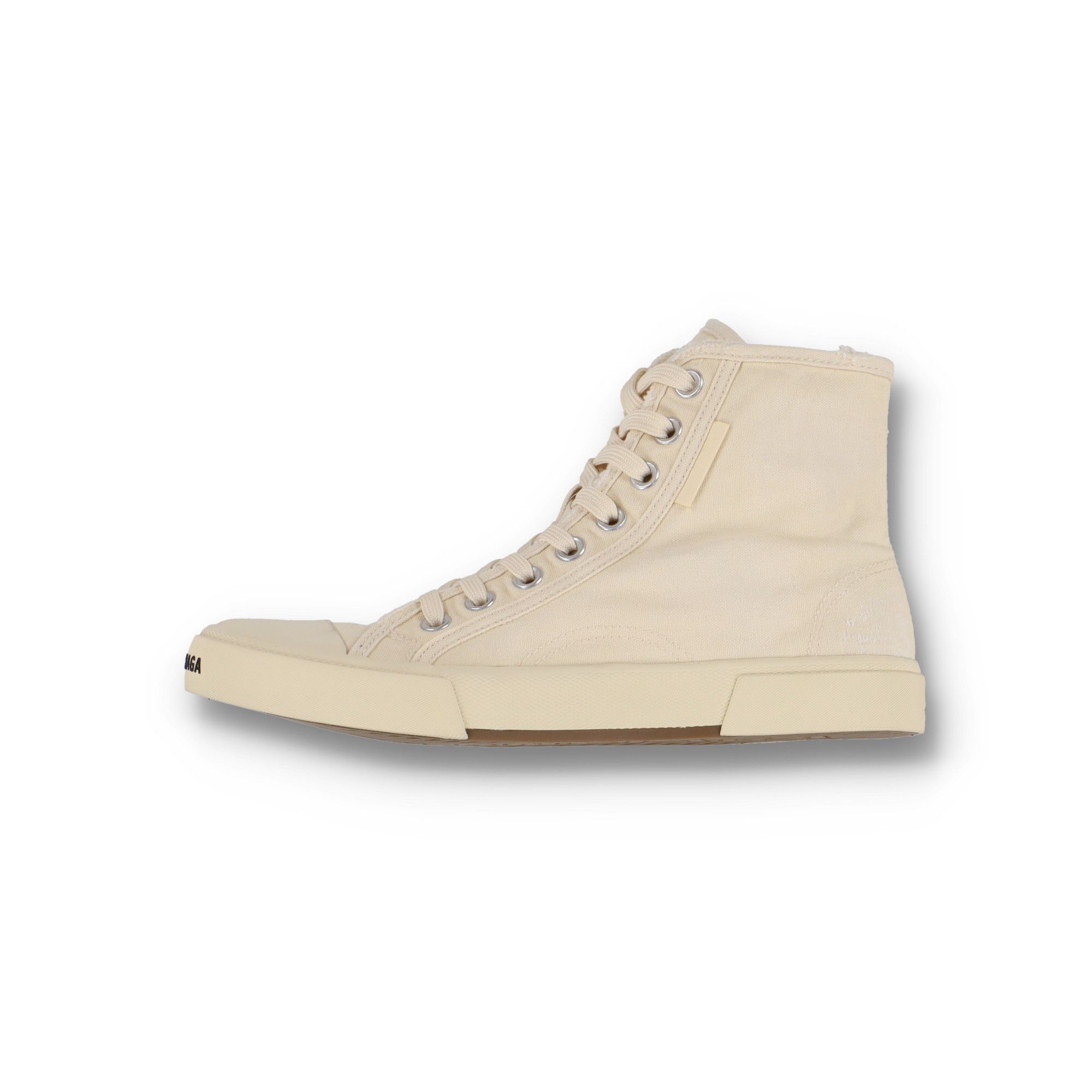 Balenciaga White Paris Distressed Logo Hi-Top Trainers Size US 10 / EU 43 - 1 Thumbnail