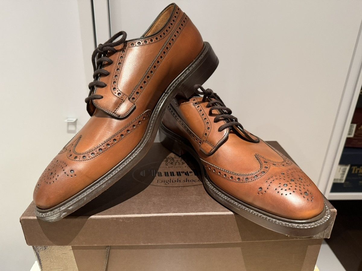 Church's Church’s Grafton 173 Nevada Calf Leather Derby Brogue Shoes Size US 10 / EU 43 - 1 Thumbnail