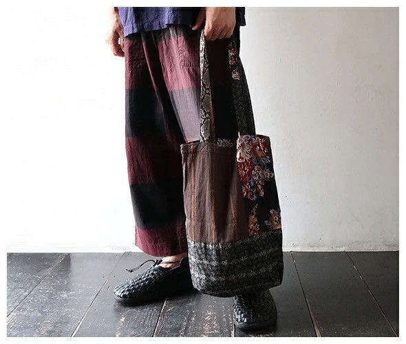 Kapital KAPITAL Patchwork Novel Tote Bag Black Size ONE SIZE - 6 Thumbnail