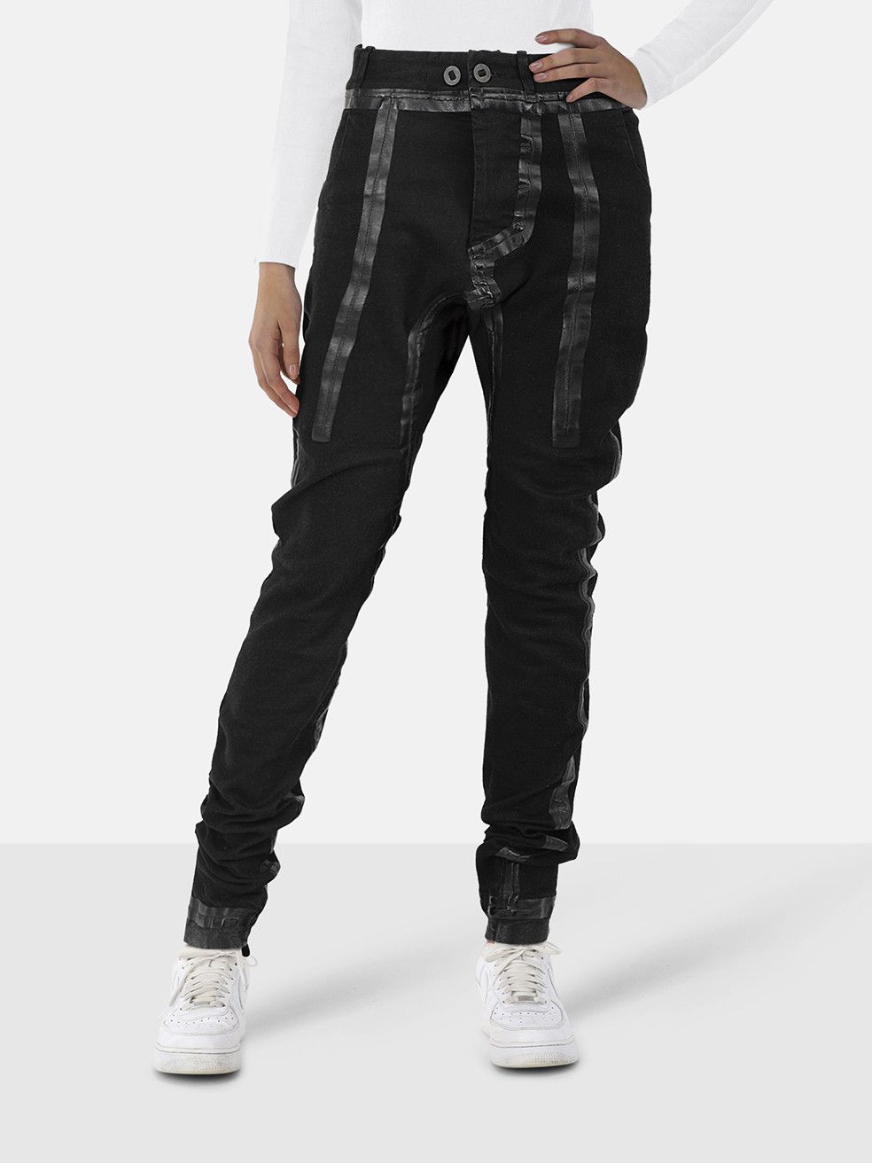 Boris Bidjan Saberi Black P14 Seam Taped Jeans Size 26" / US 2 / IT 38 - 1 Thumbnail