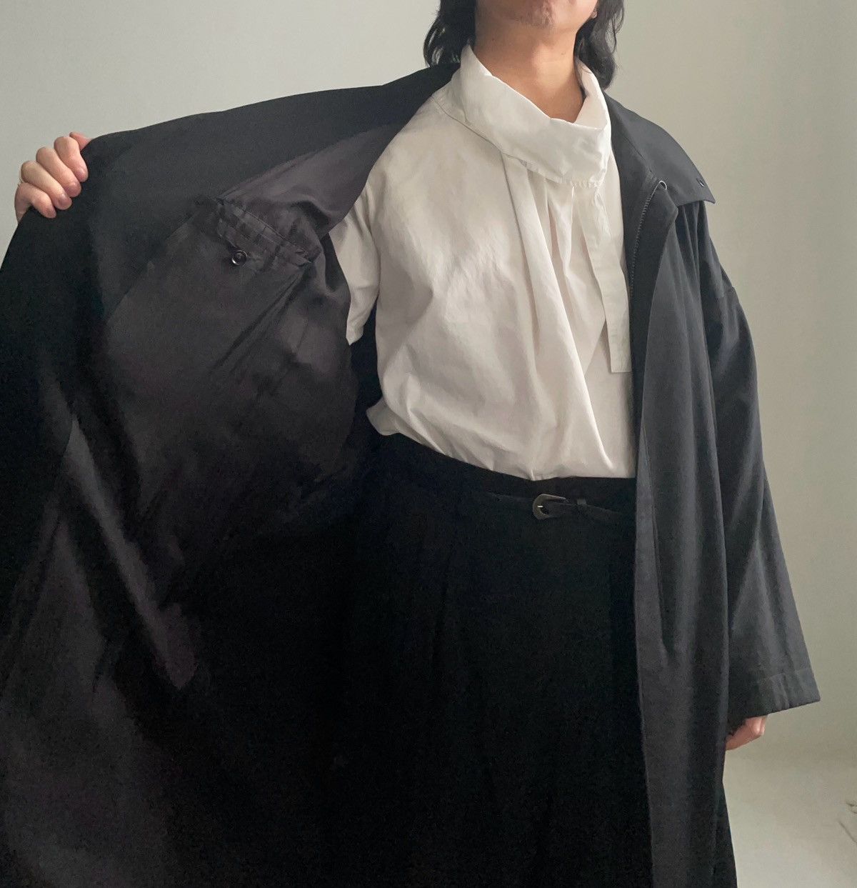 Yohji Yamamoto Yohi Yamamoto Pour Homme F/W16 Highneck coat Size US M / EU 48-50 / 2 - 7 Thumbnail