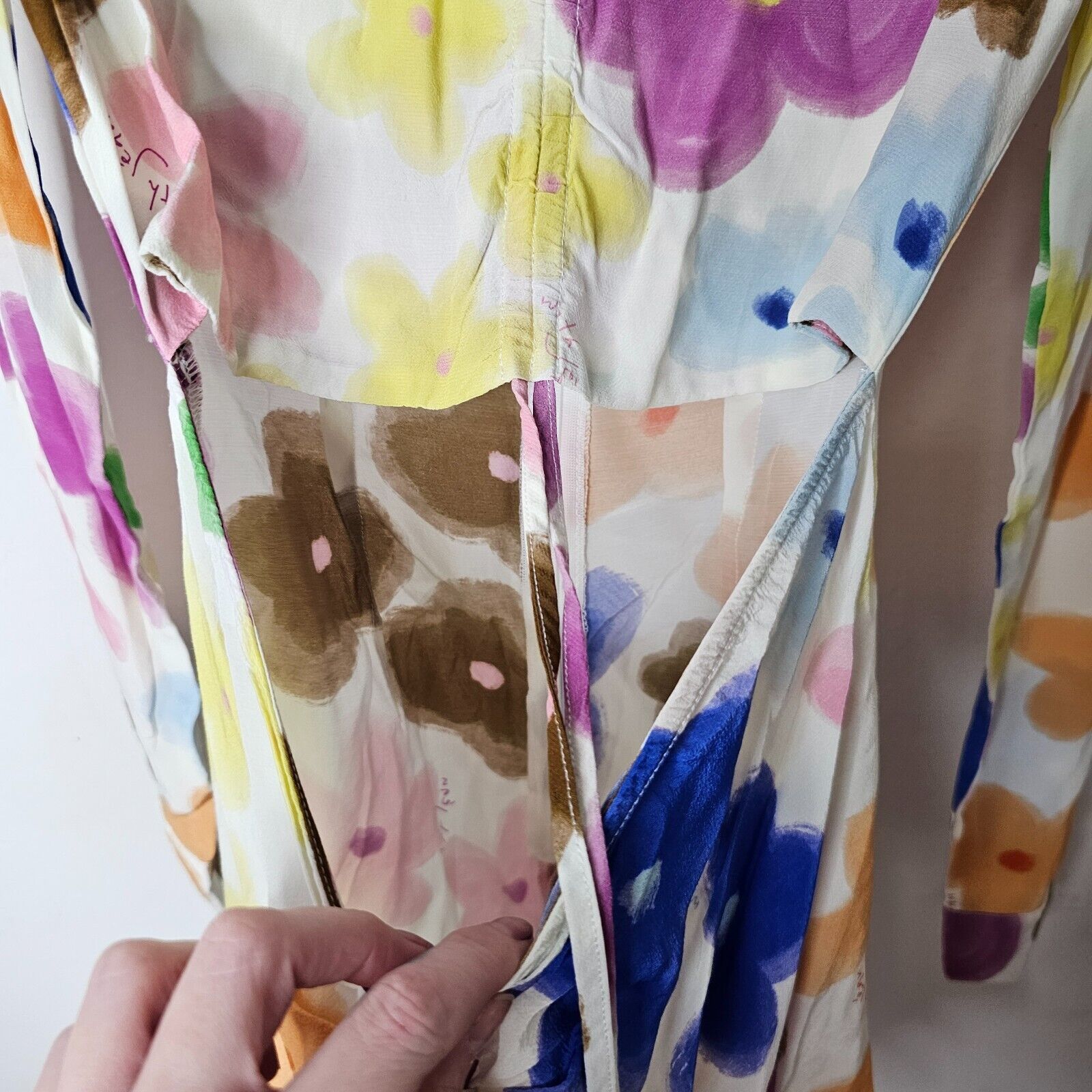 Other NWOT With Jean Hermana Viola Tricolor Open Front Mini Dress Size XS / US 0-2 / IT 36-38 - 6 Thumbnail