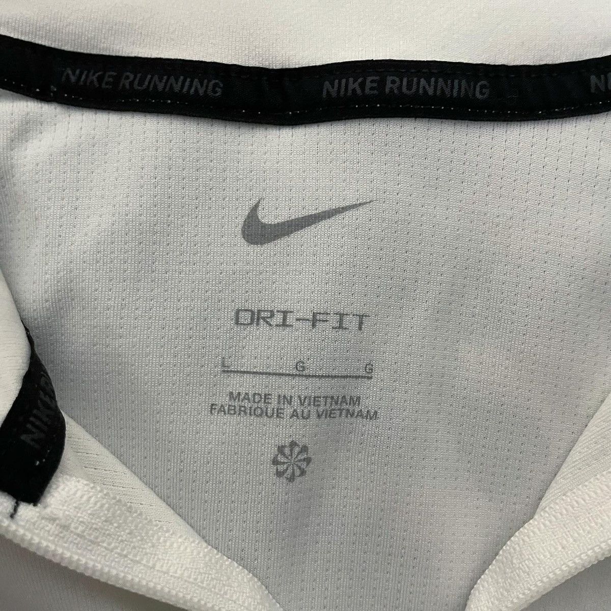 Nike White sweatshirt long sleeve big swoosh Nike Dri -fit Size L / US 10 / IT 46 - 3 Thumbnail