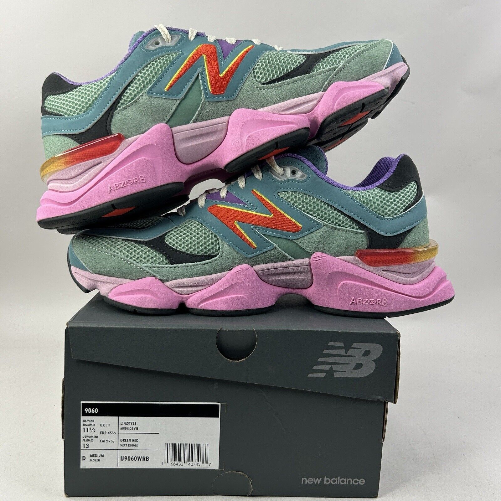 New Balance New Balance 9060 “Warped Multi-Color” 2024 Size US 11.5 / EU 44-45 - 3 Thumbnail