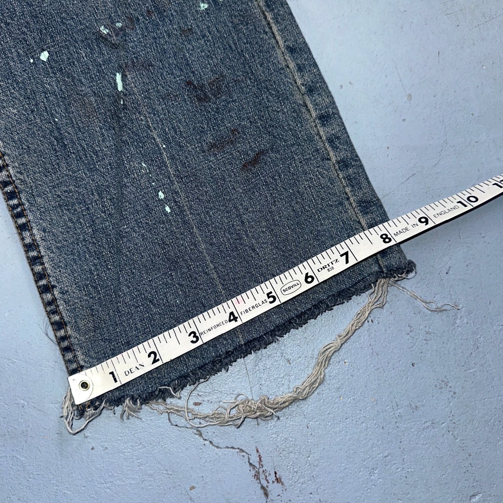 Levi's VINTAGE Levi's 505 Jeans Blue 90s USA 36x36 Regular Mens Straight Classic Med Wash 36in Inseam 501 Series XX Thrashed Denim Cotton Size US 36 / EU 52 - 5 Thumbnail