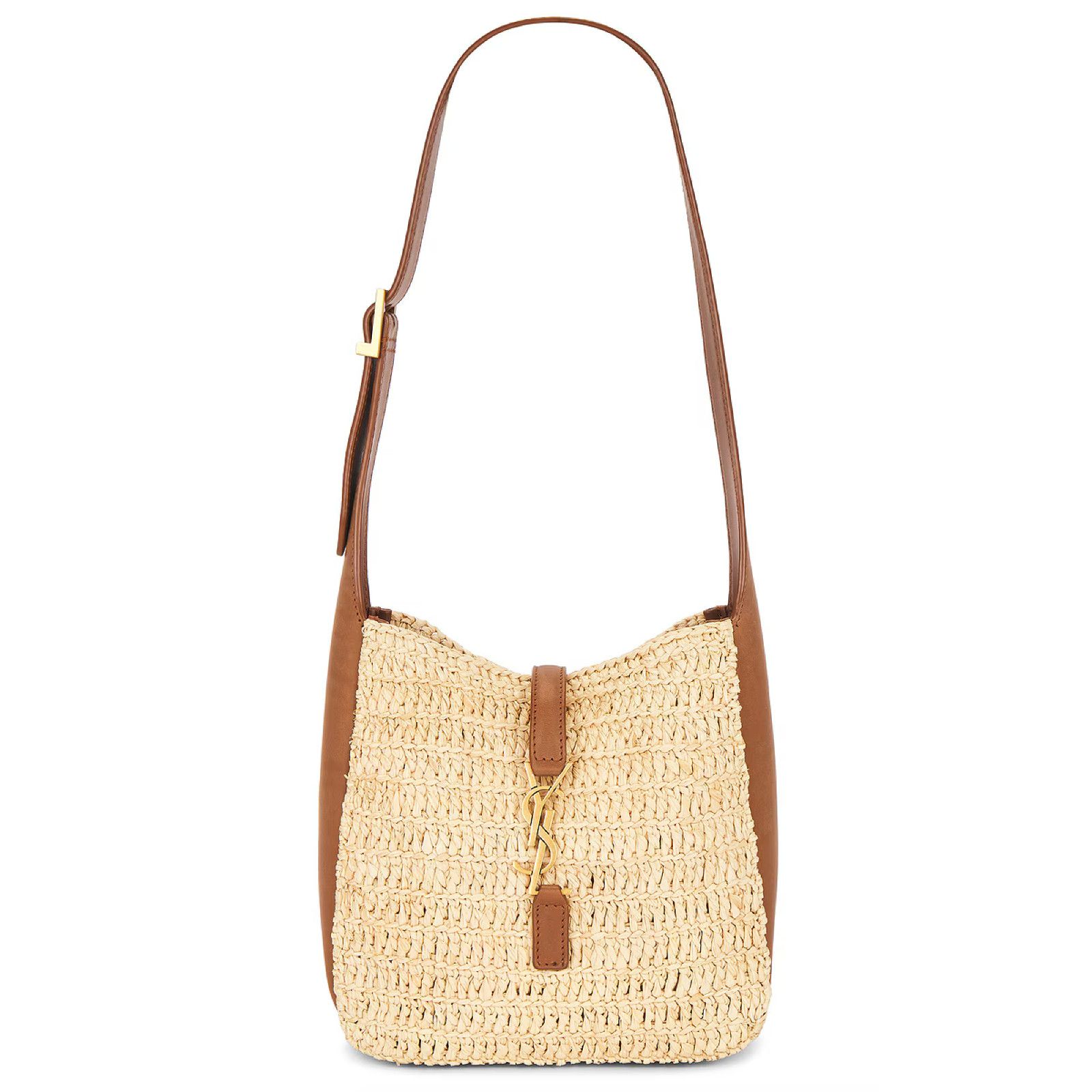 Yves Saint Laurent Saint Laurent Baby Le 5 A 7 Raffia YSL Hobo Bucket Bag Size ONE SIZE - 1 Thumbnail