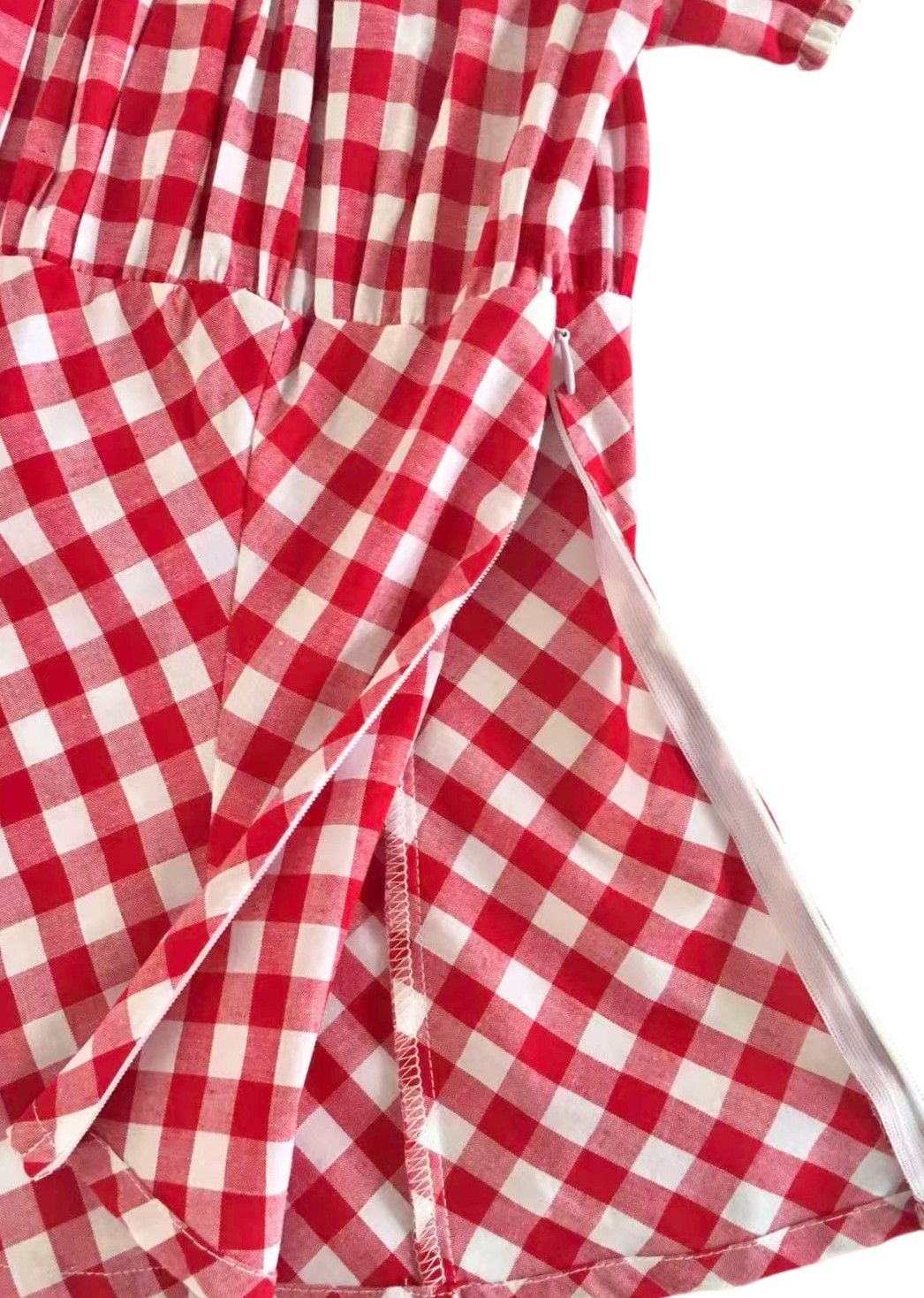 Other Women tops, red and white check, off shoulder, slim fit Size XXL / US 16-18 / IT 52-54 - 4 Thumbnail