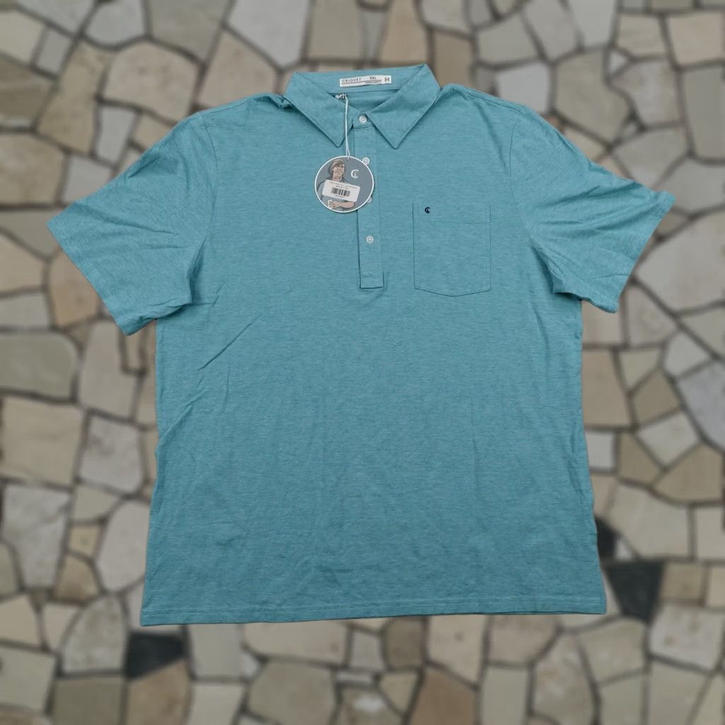 Vintage Criquet Polo Shirt Mens 2XL Blue Lake Microstripe Stretch Players Flex NEW NWT Size US XXL / EU 58 / 5 - 1 Thumbnail