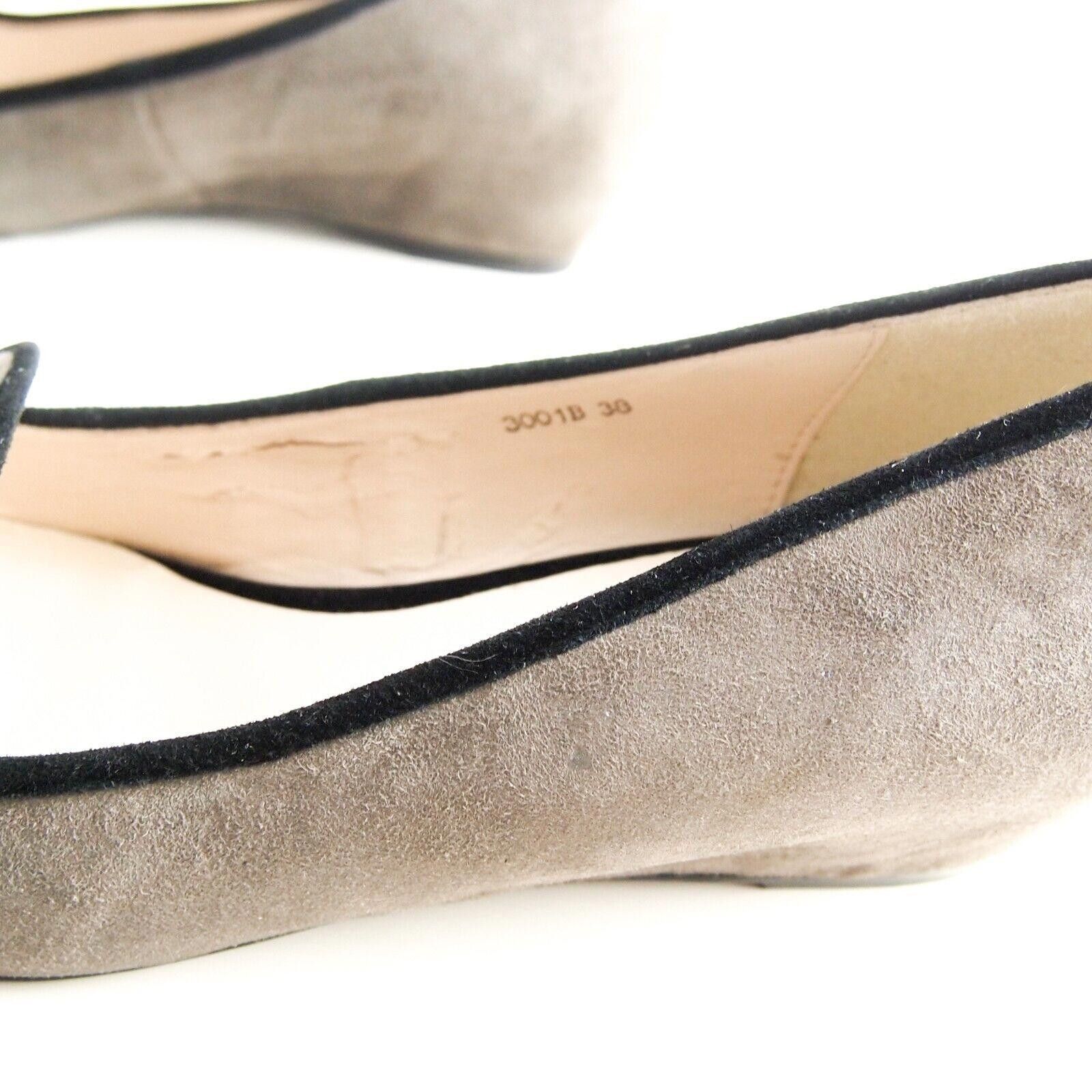 Designer Luciano Barachini Pumps Hidden Low Wedge Gray US 8 EU 38 Size US 8 / IT 38 - 3 Thumbnail