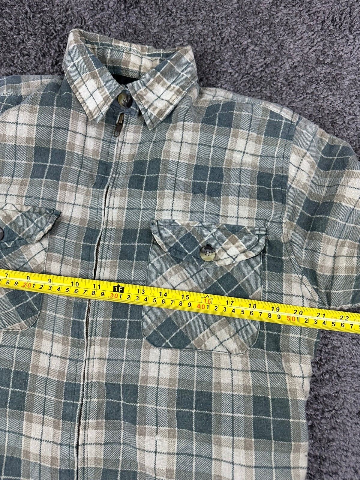 Boris Bidjan Saberi Vintage 90s SAAB USA M Green Plaid Quilted Flannel Jacket Size US M / EU 48-50 / 2 - 10 Thumbnail