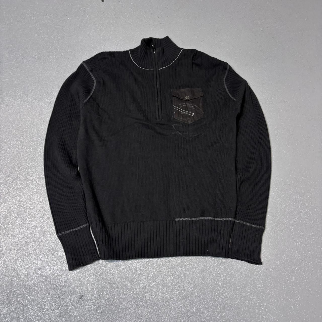 Japanese Brand × Vintage Vintage y2k 90s ribbed affliction style opium sweater Size US XL / EU 56 / 4 - 1 Thumbnail