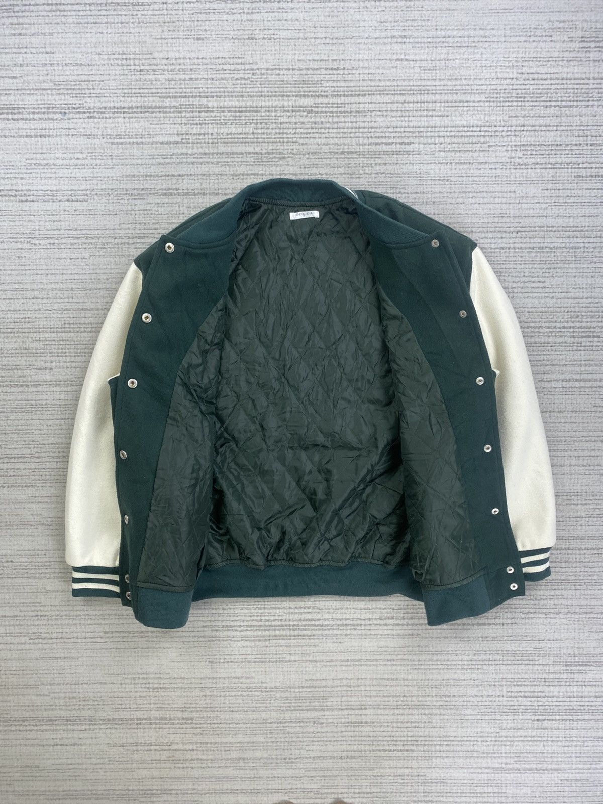 Japanese Brand × Vintage Vintage C.O.R.Z.A Premium Forest Green Button Varsity Jacket Size US L / EU 52-54 / 3 - 5 Thumbnail
