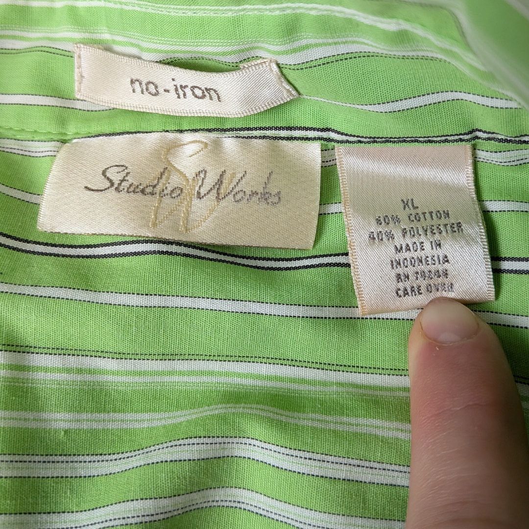 Vintage Vintage 1/2 Sleeve Button-Up | Women's XL | Studio Works Size XL / US 12-14 / IT 48-50 - 3 Thumbnail