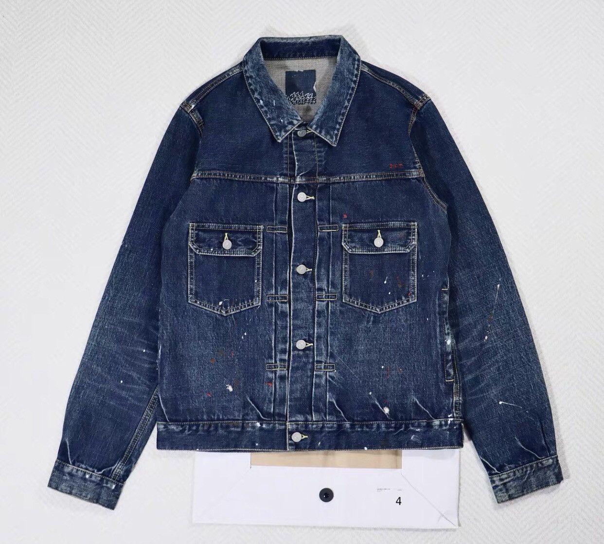 Visvim VisviICT 101 jktdmgd-1003d1003 splash-ink denim jacket | Grailed