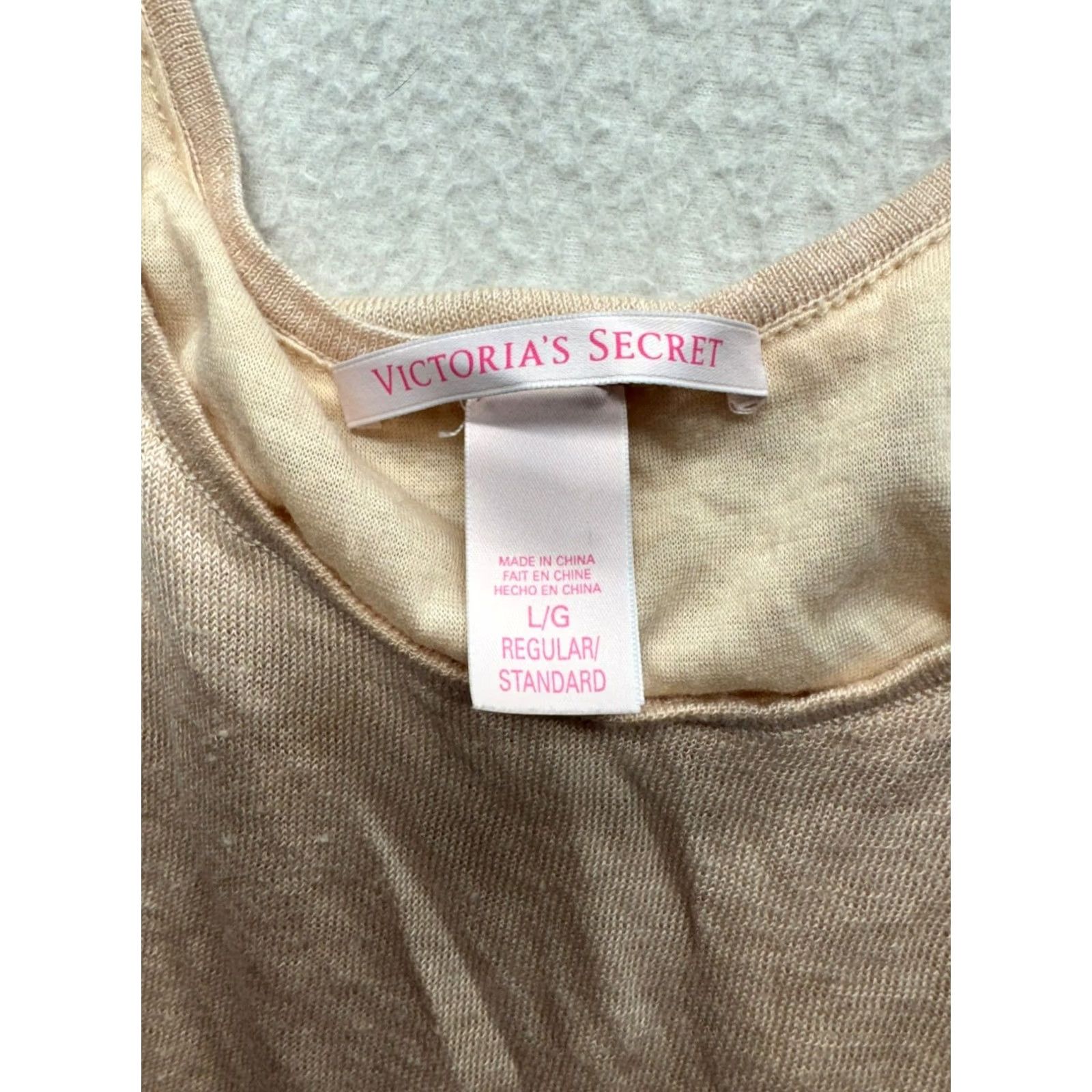 Victoria's Secret Victoria's Secret knit Maxi Dress Womens L Beige Linen Viscose Sleeveless Maxi Long 49" Pit To Pit 15" Pre-Owned Like New Size L / US 10 / IT 46 - 5 Thumbnail