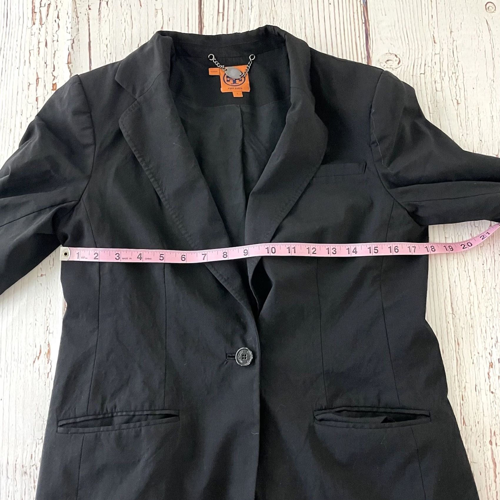 Tory Burch Tory Burch Blazer Jacket Women's 8 Solid Black - Blazer, Tory Burch, Black, 8, Women, Solid, Button, Jacket Size M / US 6-8 / IT 42-44 - 4 Thumbnail