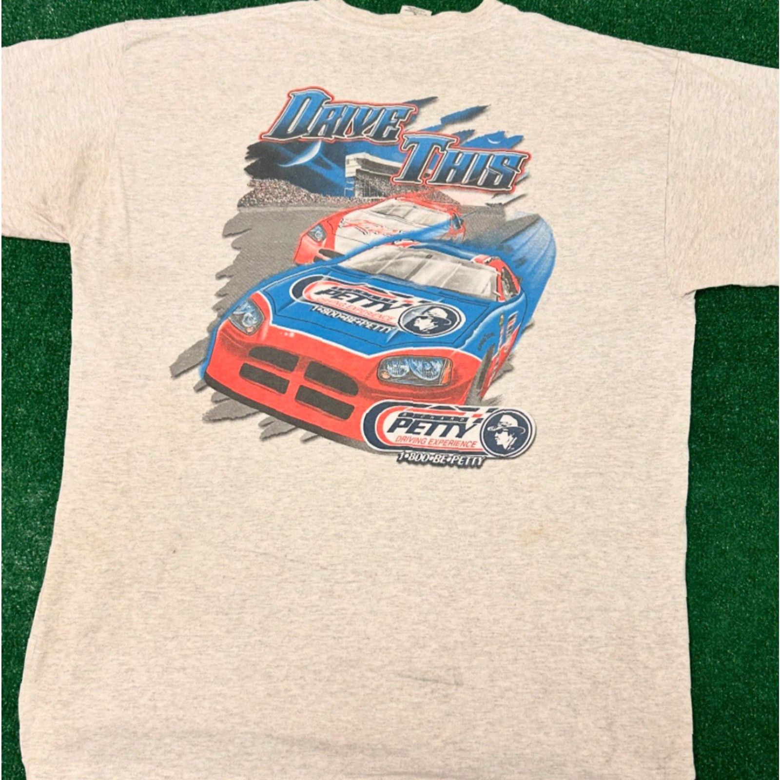 NASCAR VINTAGE 90s Richard Petty Driving Experience NASCAR Racing VTG Shirt Mens XL Gray Short Sleeve T-Shirt Size US XL / EU 56 / 4 - 4 Thumbnail