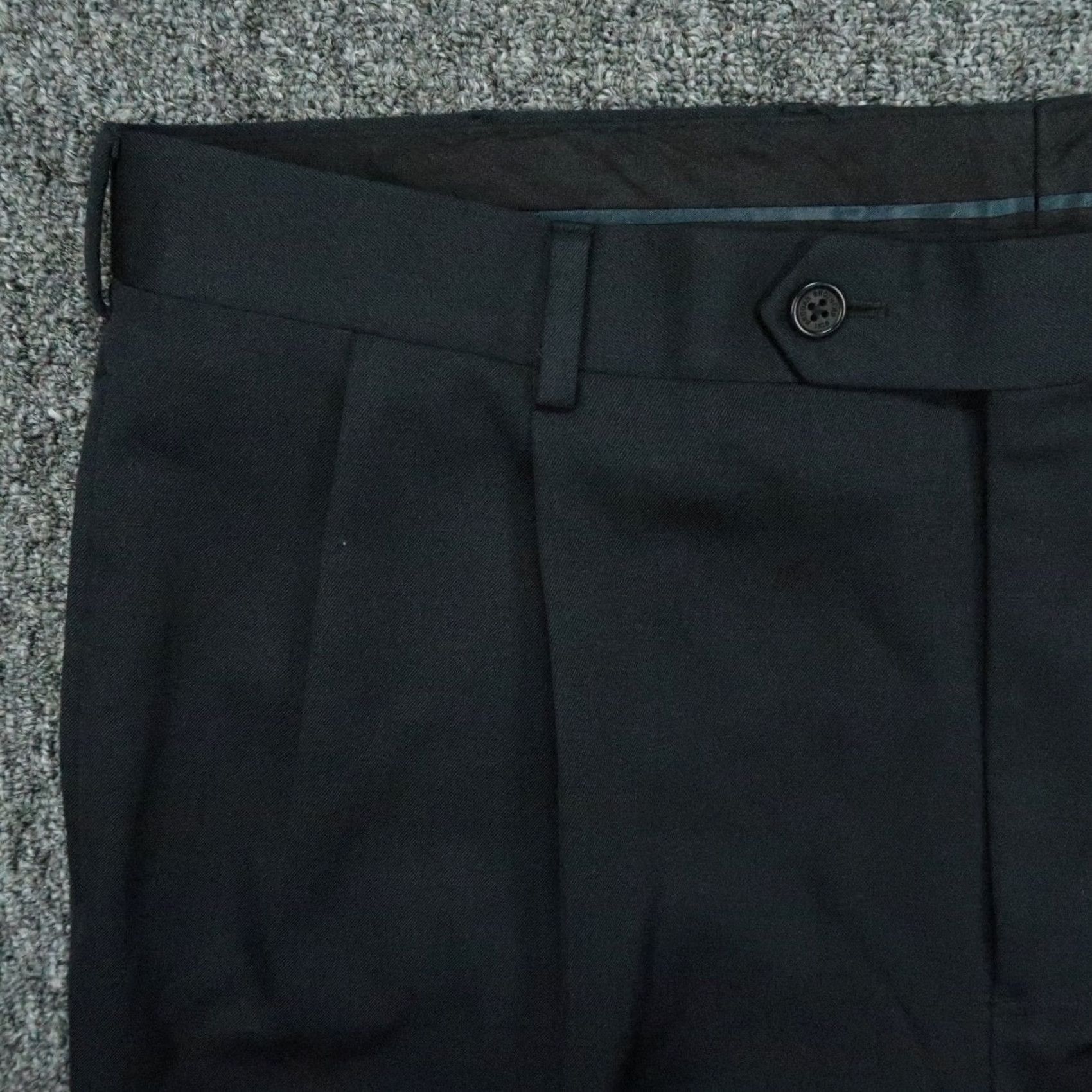 Brooks Brothers Brooks Brothers Mens Pants Black Wool Madison Fit Double Pleat Cuffed 38x32 Size US 38 / EU 54 - 3 Thumbnail