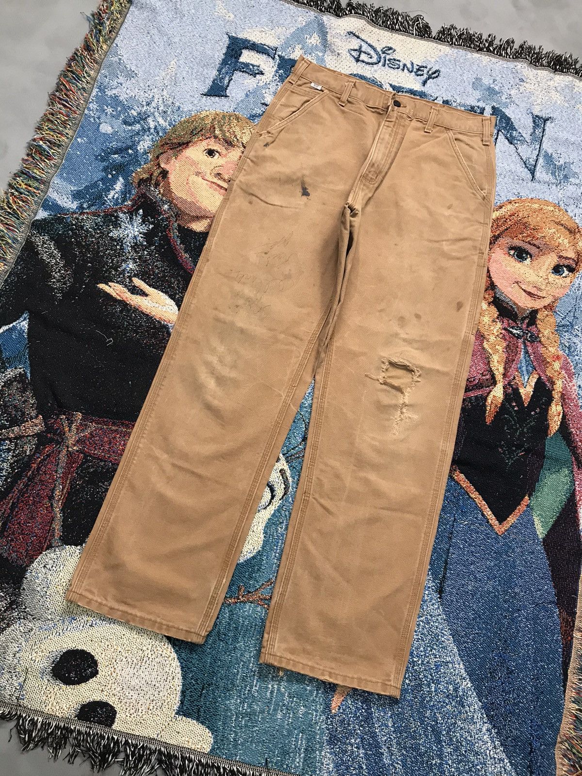 Carhartt Vintage Carhartt FRB229 BRN carpenter workwear Size US 34 / EU 50 - 3 Thumbnail