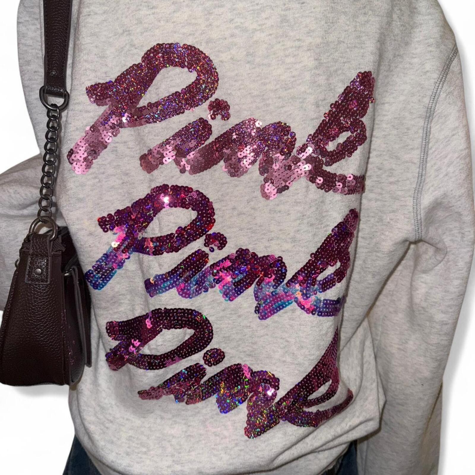 Other VINTAGE Gray Victoria's Secret Y2K Hoodie Size L / US 10 / IT 46 - 3 Thumbnail