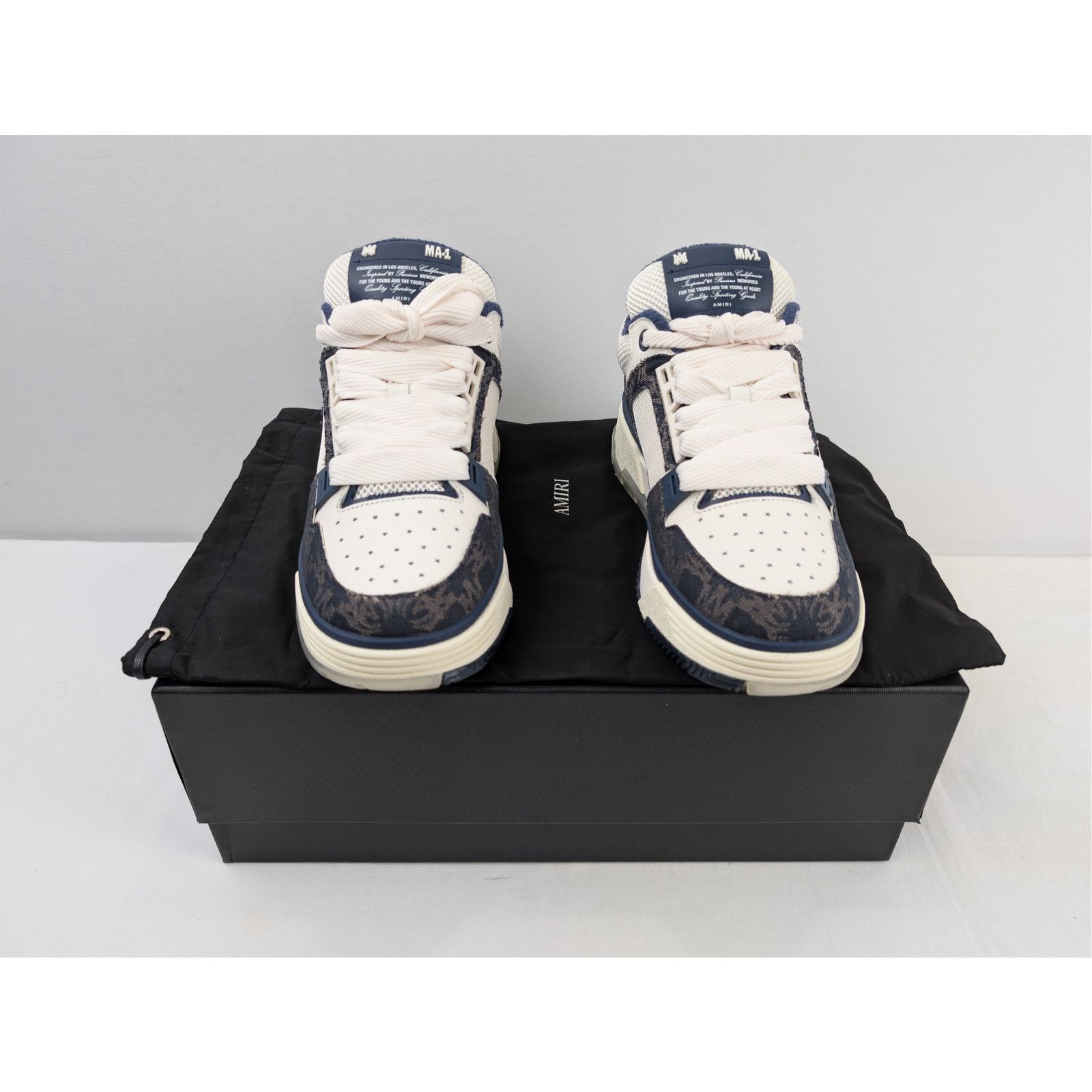 Amiri o1rshd1 MA Quad MA-1 Sneakers in Midnight Indigo Size US 13 / EU 46 - 18 Thumbnail