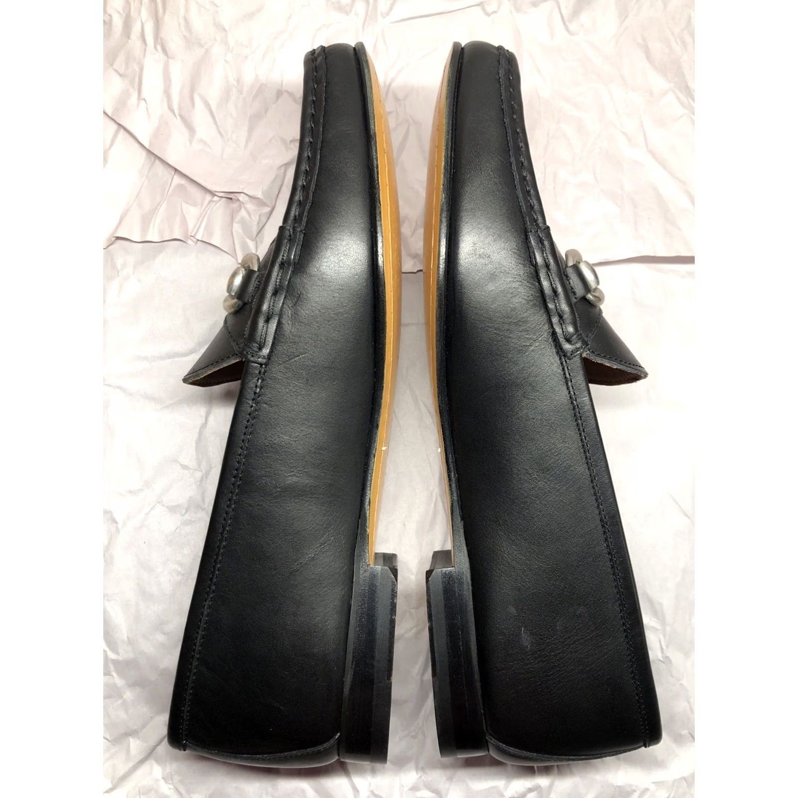 Vintage VINTAGE? No — Jay Butler Leather Horsebit Slip On Loafers Dress Shoes Men 12 Black Leather Dress Shoes Horsebit Loafer Mens Leather Slip On Shoes Size US 12 / EU 45 - 6 Thumbnail