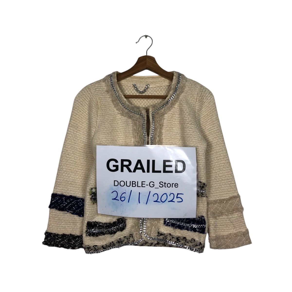 Japanese Brand 📌Vintage Knit Cropped Jacket Tweed Macphee Size M / US 6-8 / IT 42-44 - 1 Thumbnail